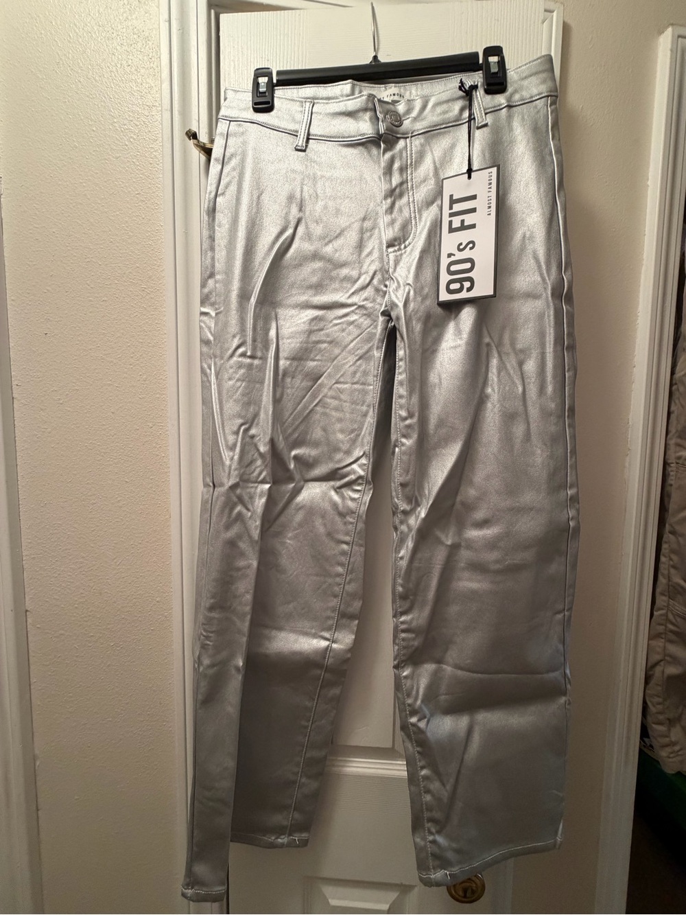 Almost Famous Metallic Silver Flare Jeans